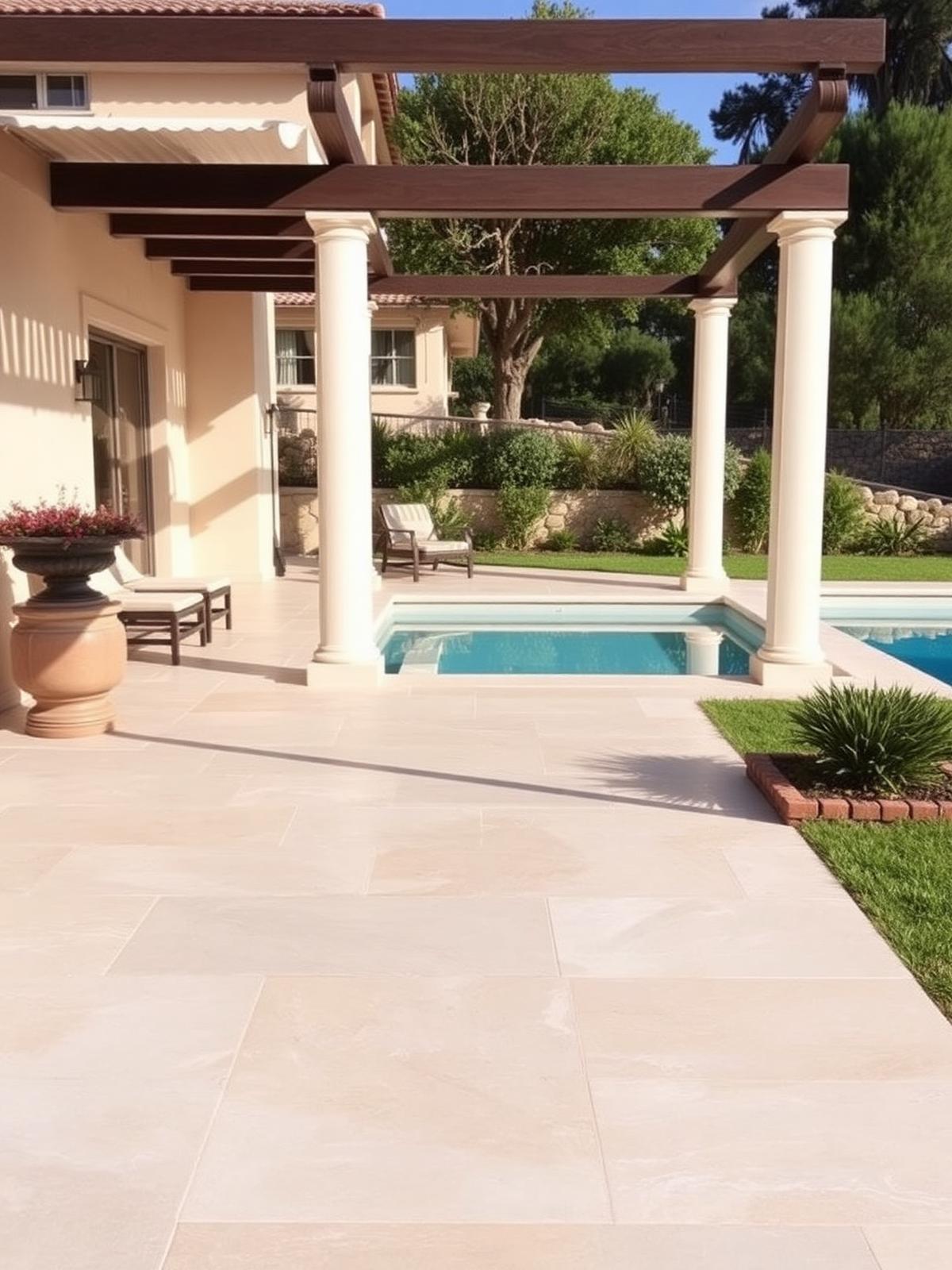 Terrazza con piscina