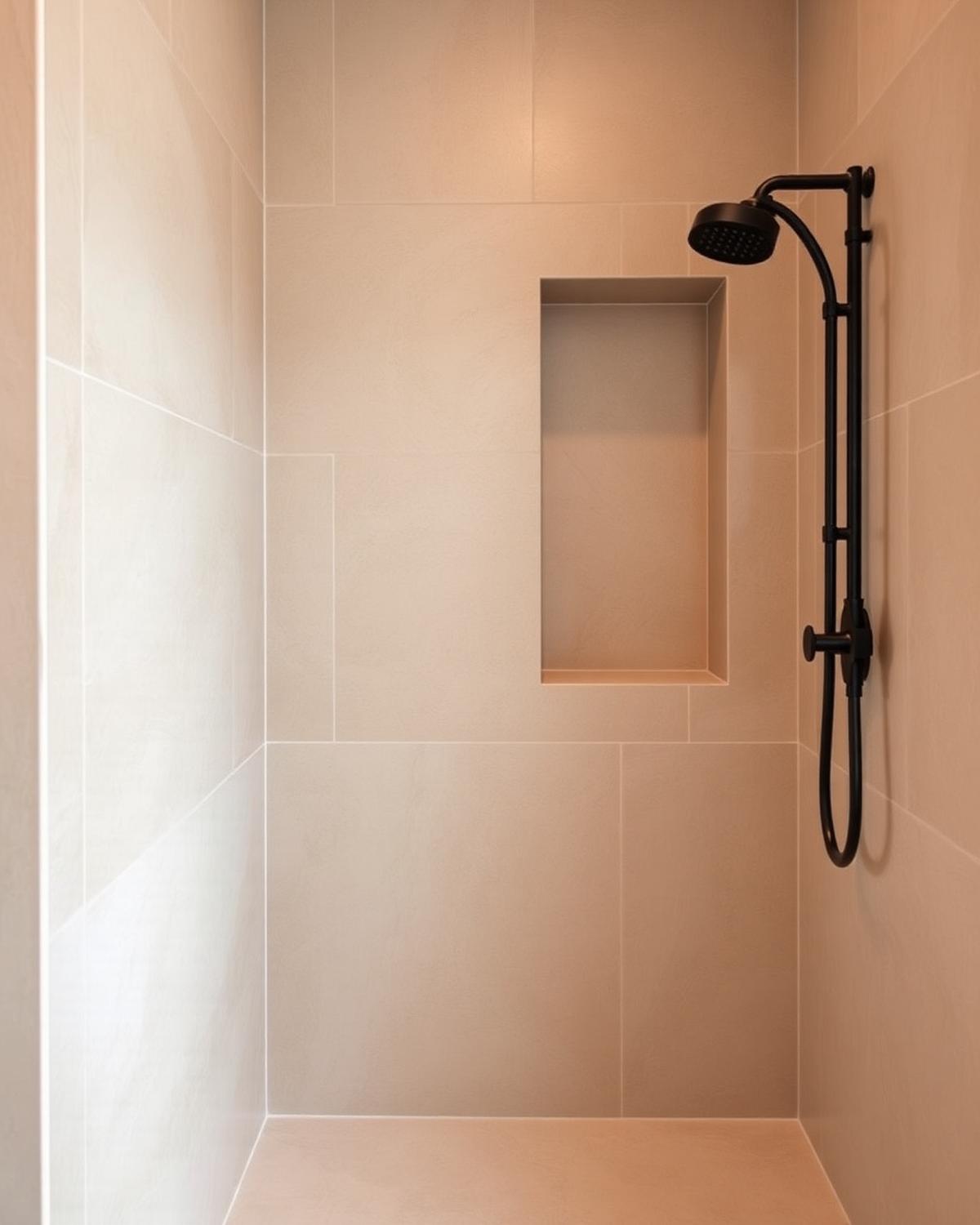 Doccia walk-in con nicchia